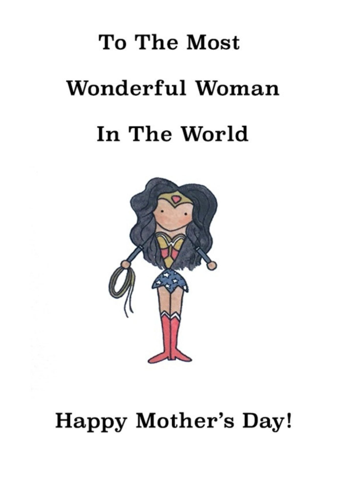 Mother's Day greeting card featuring an empowering wonderful woman message.