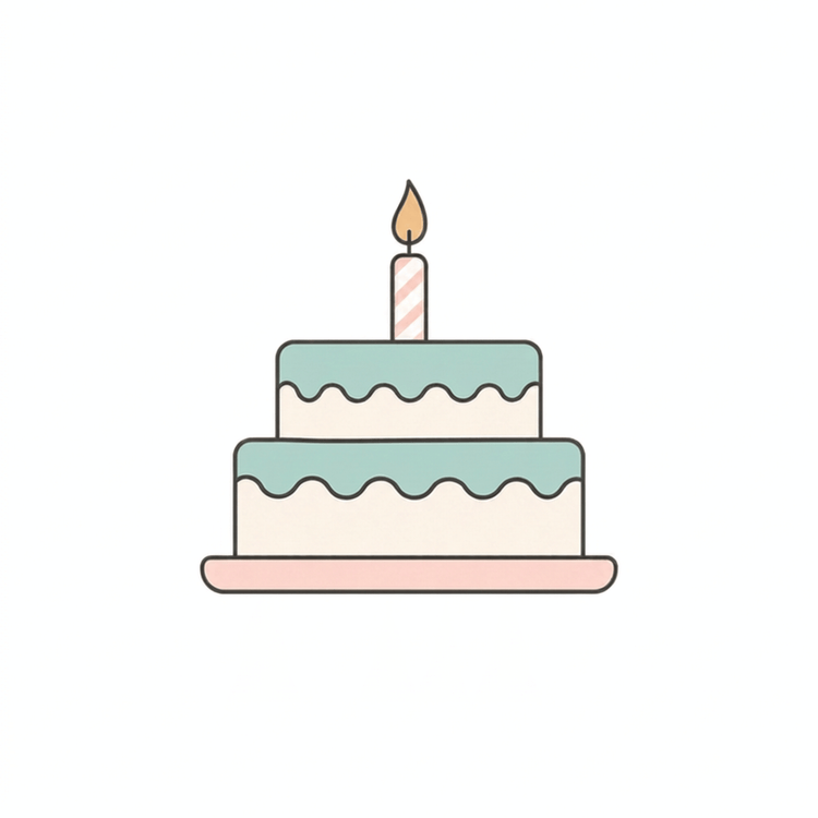 Icon image of a birthday cake.