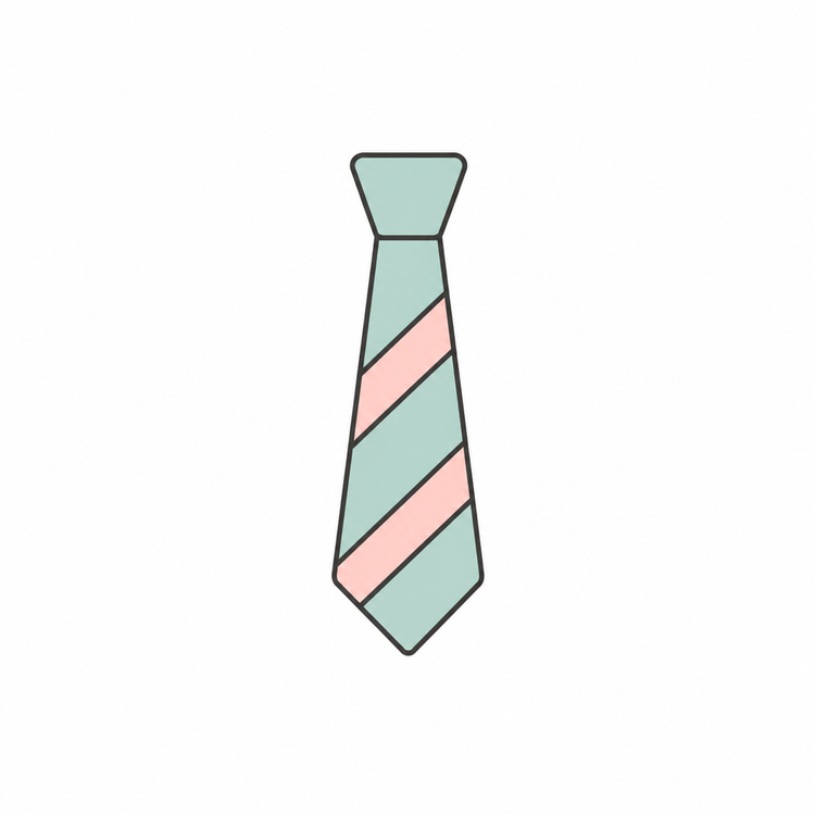Icon image of a green and pink tie.