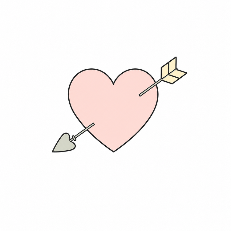 Image of a Valentine's day heart with arrow through it.