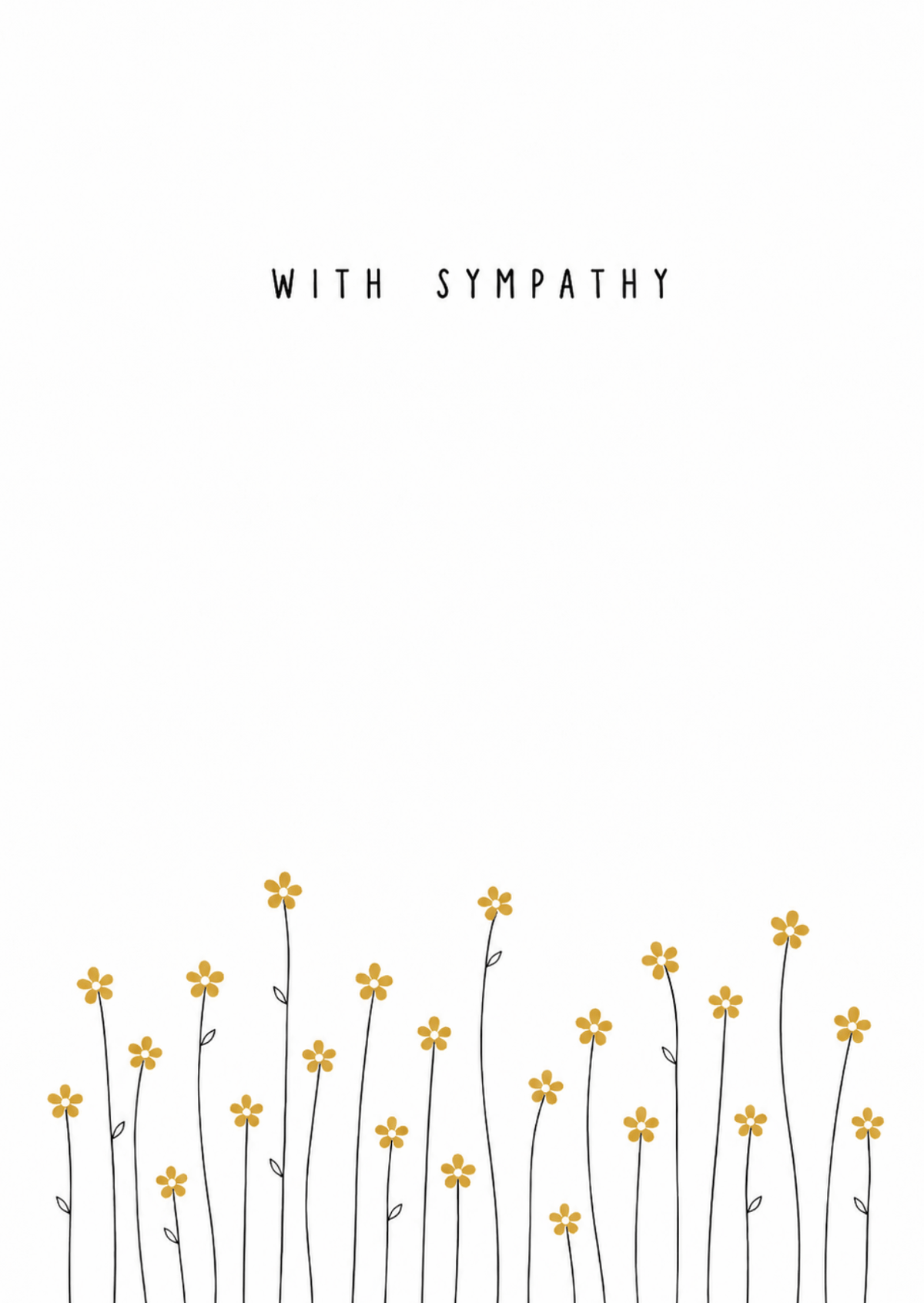 With sympathy flower greeting card. 
