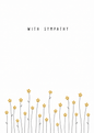 With sympathy flower greeting card. 